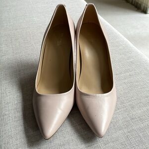 MICHAEL Michael Kors Blush Pink Pointed-Toe Leather Pumps